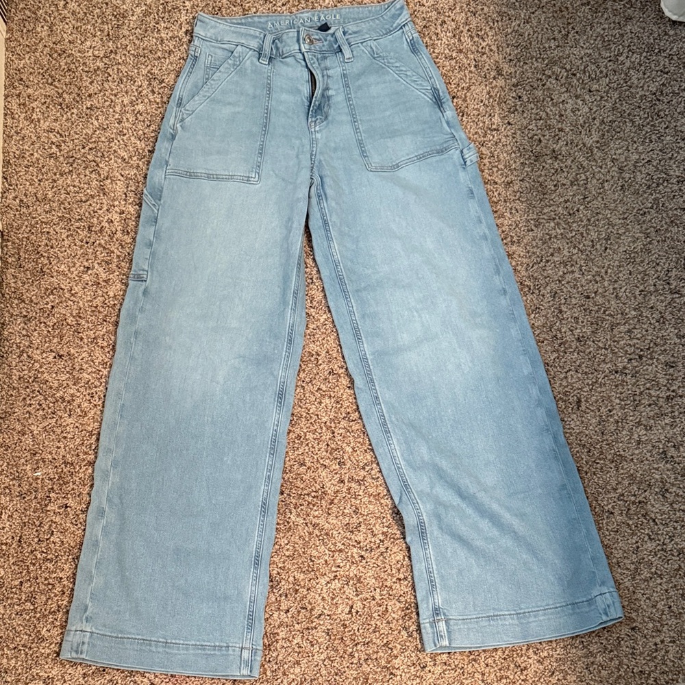 American Eagle Outfitters Light Blue wide leg Jeans